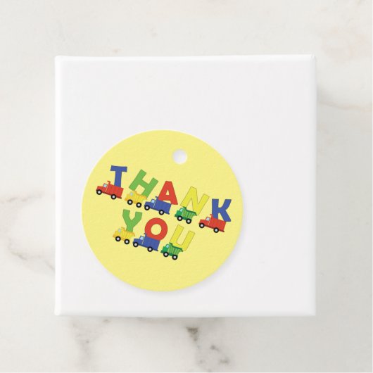 Baby shower voor bouwafval bedankjes labels (In situ)