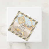 Baby shower voor bouwafval bedankjes labels (In situ)