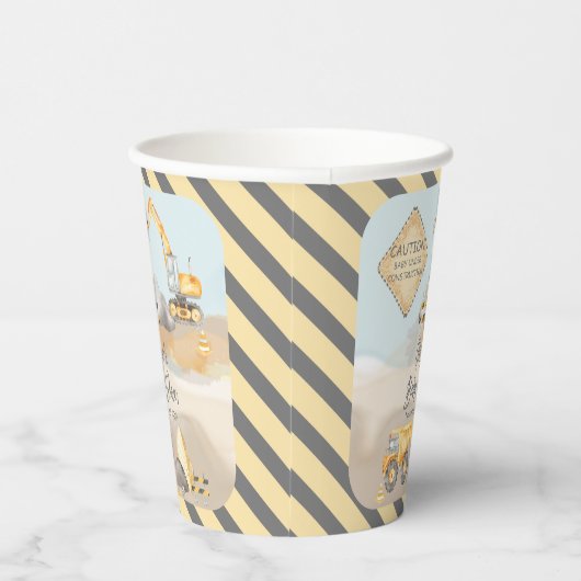Baby shower voor bouwafval papieren bekers (Rechts)