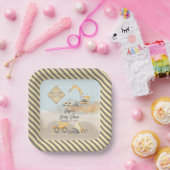 Baby shower voor bouwafval papieren bordje (Feest)