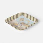 Baby shower voor bouwafval papieren bordje (Gebogen)