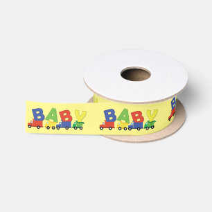 Baby shower voor bouwafval satijnen lint