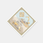 Baby shower voor bouwafval servet (Hoek)