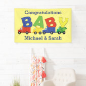 Baby shower voor bouwafval spandoek (Insitu)