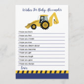 Baby shower voor bouwschotel - Vereist voor Baby Advieskaart (Voorkant)