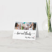 Baby shower voor budgetfotocollage elegant notitiekaartje (Voorkant)