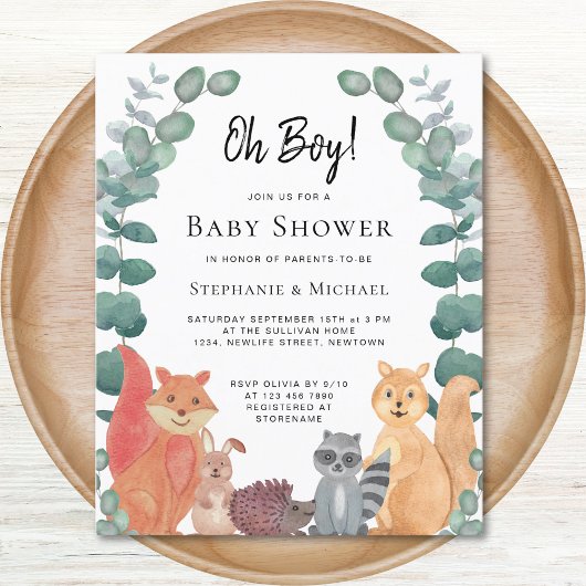 Baby shower voor budgettaire bosvriendelijke paren