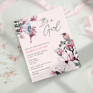 Baby shower voor budgetvogels en roze Floral Girl