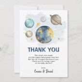 Baby shower voor buitenruimtecentrale sterrenstels (Voorkant)