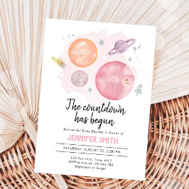 Baby shower voor buitenruimtecentrales kaart