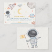 Baby shower voor buitenruimtectoren - Draagtas met Informatiekaartje (Voorkant / Achterkant)