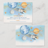 Baby shower voor buitenruimtectoren - Draagtas met Informatiekaartje (Voorkant / Achterkant)