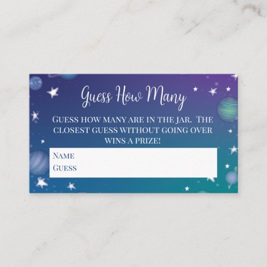 Baby shower voor buitenruimtescheiding informatiekaartje (Voorkant)