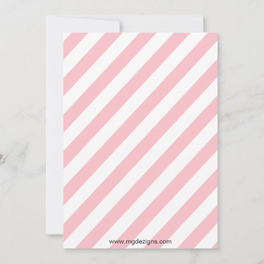 Baby shower voor buw Pink en bruine Mod Kaart (Achterkant)