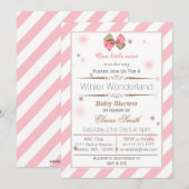 Baby shower voor buw Pink en bruine Mod Kaart (Voorkant / Achterkant)