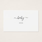 Baby shower voor calligrafie luierraffle Kaart (Achterkant)