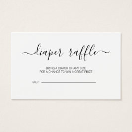Baby shower voor calligrafie luierraffle Kaart