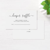 Baby shower voor calligrafie luierraffle Kaart (Bureau)