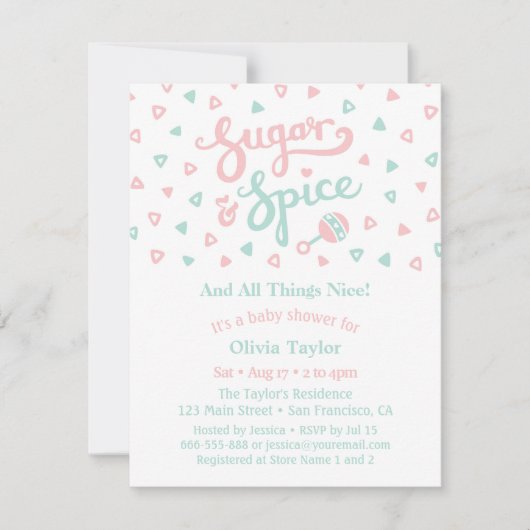 Baby shower voor dames en heren kaart (Voorkant)