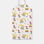 Baby shower voor de bouw cadeaulabel (Achterkant)