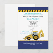 Baby shower voor de bouw kaart (Voorkant / Achterkant)