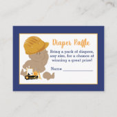 Baby shower voor de bouw Kaarten voor luierspoelin (Voorkant)