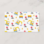 Baby shower voor de bouw - luier Raffle Ticket Informatiekaartje (Achterkant)