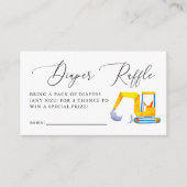 Baby shower voor de bouw - luier Raffle Ticket Informatiekaartje (Voorkant)