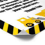 Baby shower voor de bouw poster (Hoek)