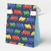 Baby shower voor de bouw van vrachtwagens bedankdoosjes (Achterkant)