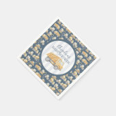 Baby shower voor de bouw van vrachtwagens servet (Hoek)