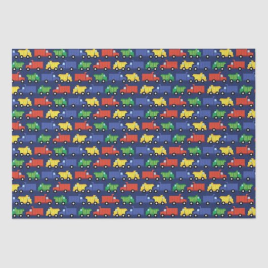 Baby shower voor de bouw van vrachtwagens tissuepapier (Voorkant)