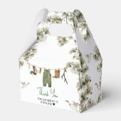 Baby shower voor de eendenjacht bedankdoosjes (Achterkant)