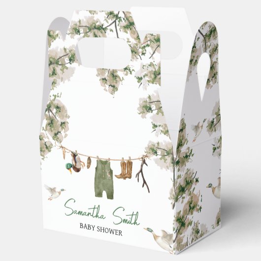 Baby shower voor de eendenjacht bedankdoosjes (Geopend)