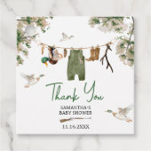 Baby shower voor de eendenjacht bedankjes labels (Voorkant)