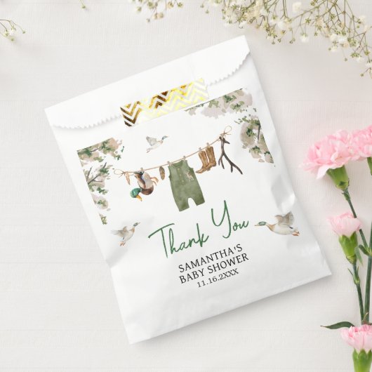 Baby shower voor de eendenjacht bedankzakje (Gezegeld)