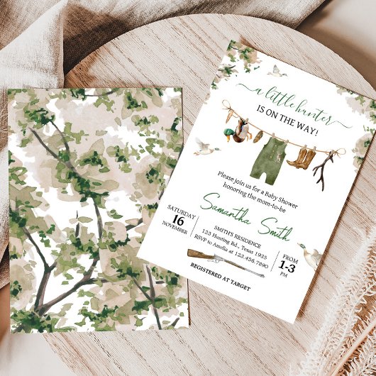 Baby shower voor de eendenjacht kaart