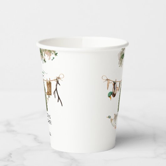 Baby shower voor de eendenjacht papieren bekers (Links)