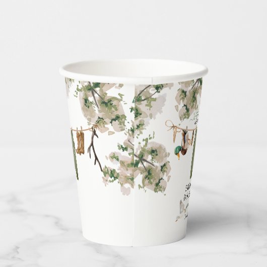 Baby shower voor de eendenjacht papieren bekers (Rechts)