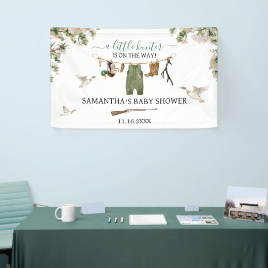 Baby shower voor de eendenjacht spandoek (Beurs)