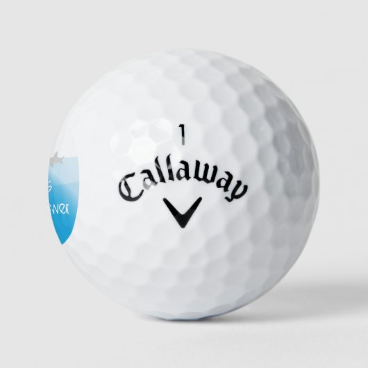 Baby shower voor de haaienvisserij golfballen (Logo)