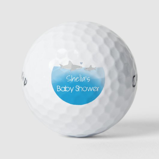 Baby shower voor de haaienvisserij golfballen (Voorkant)