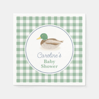Baby shower voor de jacht op wilde eenden servet