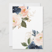 Baby shower voor de marine en Blush Kaart (Achterkant)