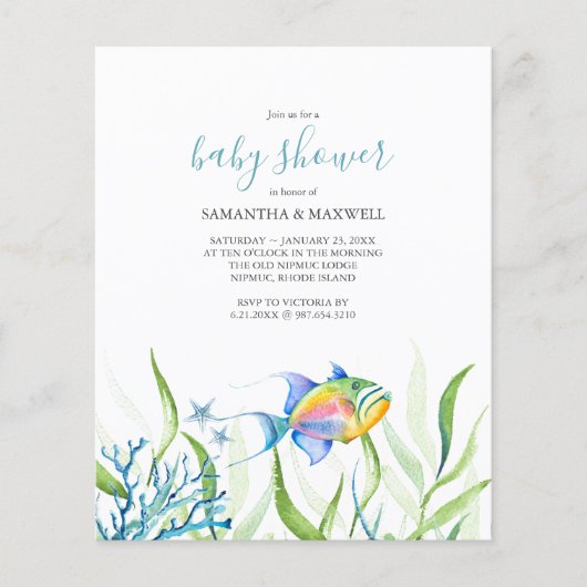 Baby shower voor de Waterverf van de begroting in  (Voorkant)