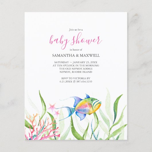 Baby shower voor de Waterverf van de begroting in (Voorkant)