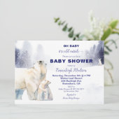 Baby shower voor de Waterverf van poolBeer (Staand voorkant)