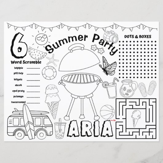 Baby shower voor de zomer, overzicht van de zomera (Voorkant)