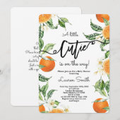 Baby shower voor delen van Sinaasappels Kaart (Voorkant / Achterkant)