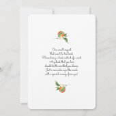 Baby shower voor delen van Sinaasappels Kaart (Achterkant)